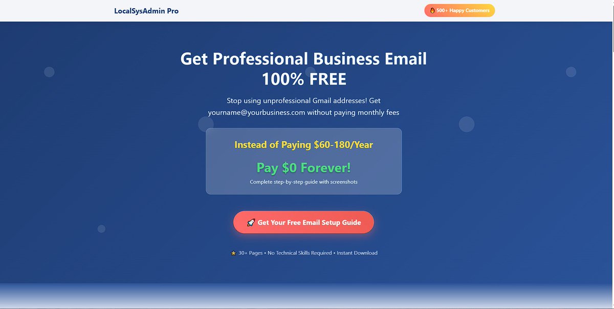 localsysadmn's tweet photo. Good Morning! ☀️

Need a professional, reliable email solution for your business? Check out proEmail - secure, cloud-hosted mail with your own domain, shared calendars &amp; more → https://t.co/P9T5HsK5PD

#Email #BusinessTools #CloudEmail #SysAdmin https://t.co/Nsl0JOqJFc