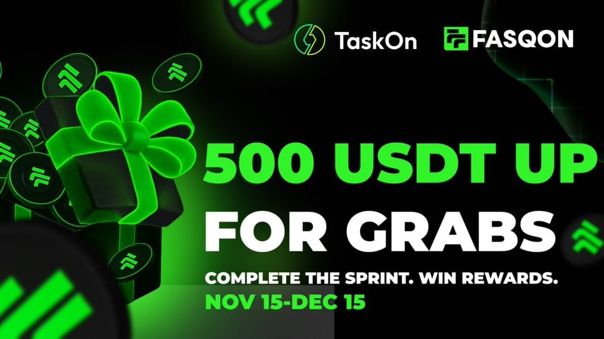 TaskOnCampaigns's tweet photo. 🤑 Join the FASQON_WEB3_NEOBANK @fasqon TaskOn now!

⏰ Duration: Live now until Dec.16

🎁Rewards: 1500+XP,500USDT,Whitelist and Discord Role
                           Don’t miss this chance!

👉Join here:https://t.co/grQ9lW2d1u https://t.co/5CfcBT4oLx