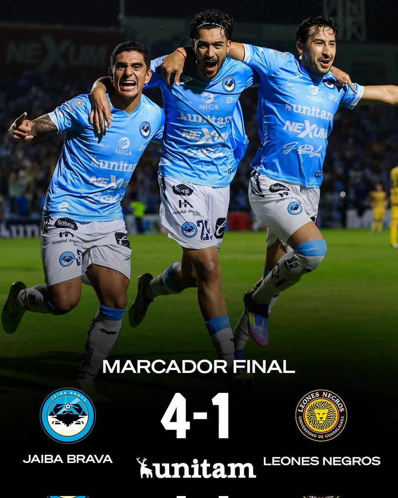 JaibaBrava_TM's tweet photo. 🗣️ ¡GRITALOOOOOOO, COMPARTELOOO, EL MÁS GRANDE DE TAMAULIPAS EN SEMIFINALES! 🔥

🗣️ ¡GANOOOOOOOOOOOOOOOOOOO LAAAAAA JAIBAAAA BRAVAAAAAA! 🔥

⏱️ Marcador Final 4-1 (Global 4-2)

#YoSoyCeleste 🦀💙 https://t.co/fDfCwxv79Y