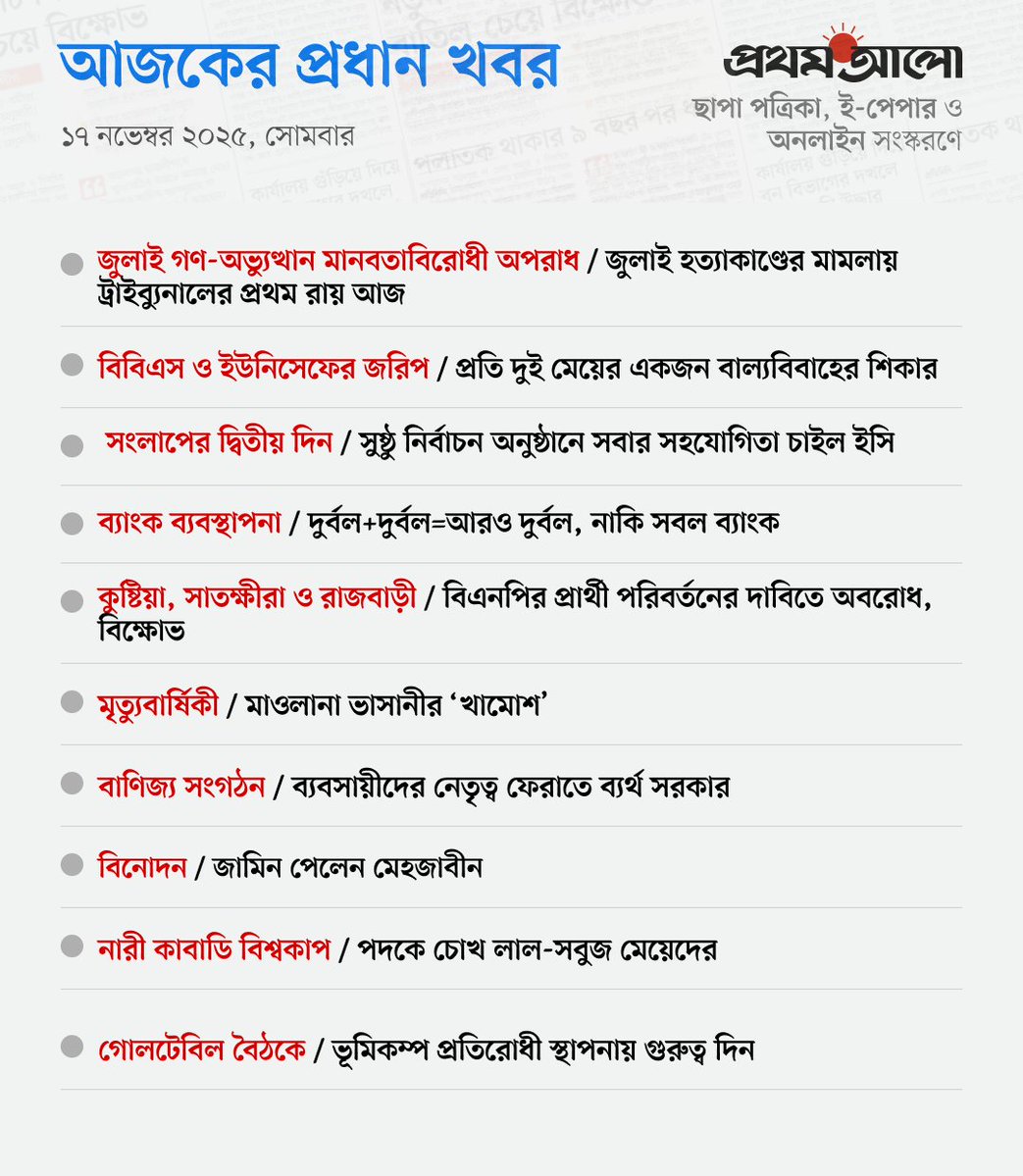 ProthomAlo's tweet image. #ProthomAlo #NewsUpdate