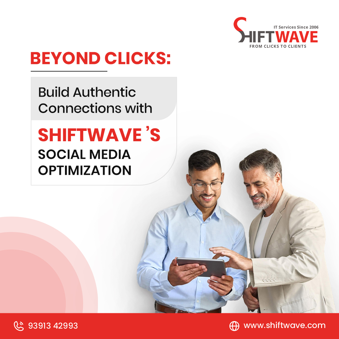 Shiftwave1's tweet image. Shiftwave transforms your social presence with powerful SMO strategies. Move beyond clicks and build lasting relationships that elevate your brand. 9391342993 shiftwave.com/services/socia… #Shiftwave #SocialMediaOptimization #SMOStrategies #BrandBuilding #DigitalMarketing