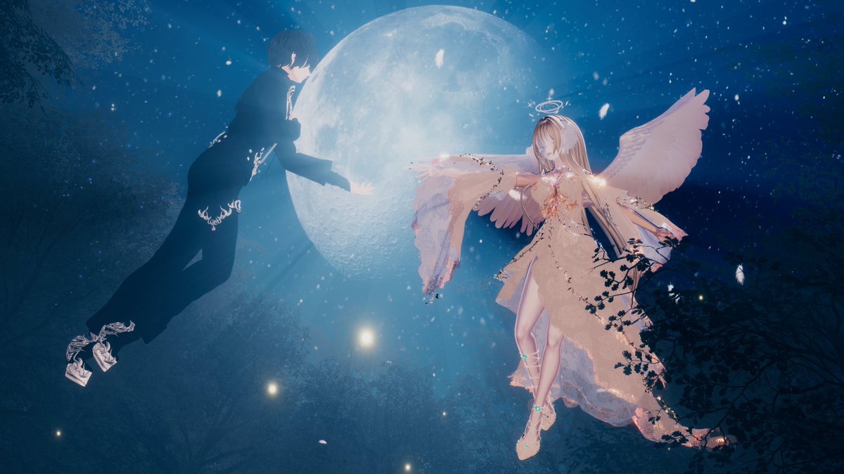 Fluttery_VRC's tweet image. 禁断の逢瀬
Angel : @aki_yubi &amp;amp; Demon : @mikuro1939 

🌎:Forest of Eternity by chu-ri
vrchat.com/home/launch?wo…

#VRChat