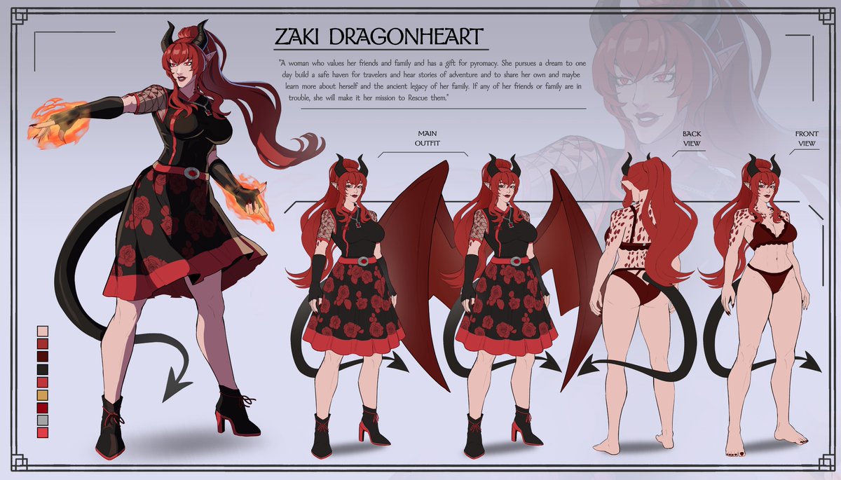 NeonLaboratory's tweet image. Character sheet for Zaki Dragonheart
Character by @Frostsabere1

Thank you for using our service 
#charactersheet #neonlab #oc #dnd