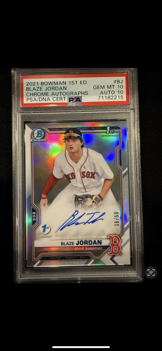 2021 Bowman 1st Edition 1st Bowman Chrome Auto /50. One of my favorites in all of my collection! Psa 10 Auto 10 !