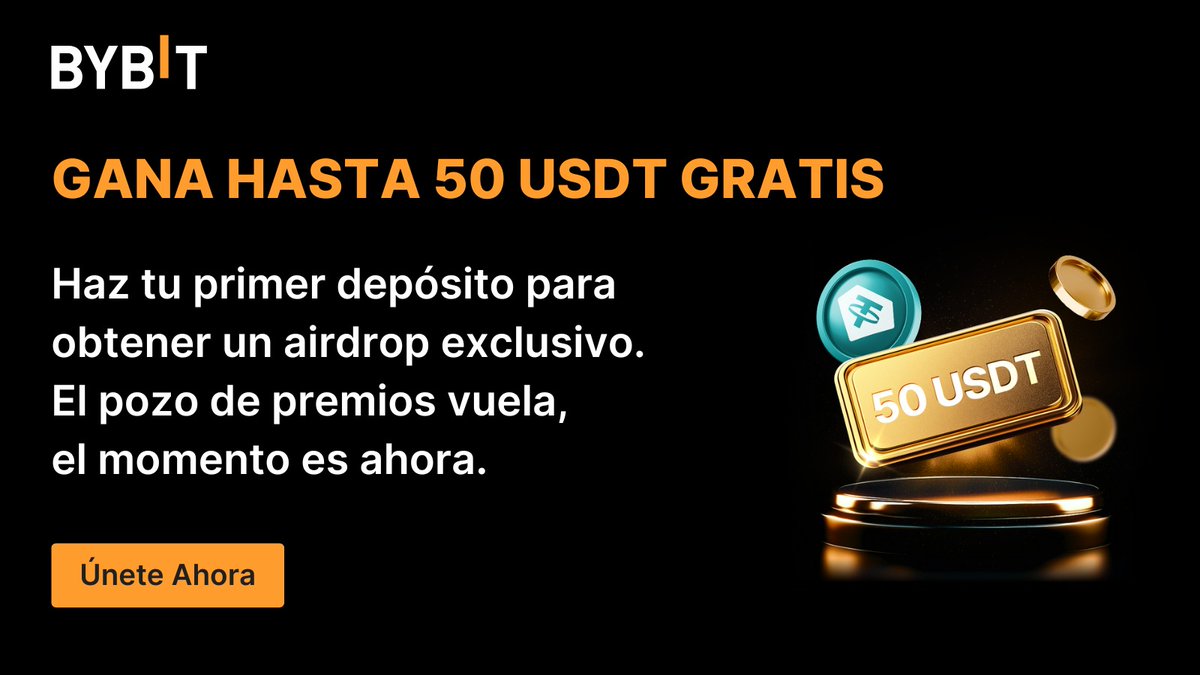 🤯ByBit se volvió LOCO🤯

🎁Está regalando $50-$10 dólares ya MISMO.

⚠️Lo único que hay que hacer es:
✅Registrarse
✅Depositar $100usd

Así de fácil. Una locura.

🔗Les dejo el link del evento y para registrarse: bybit.com/es-ES/promo/ca…