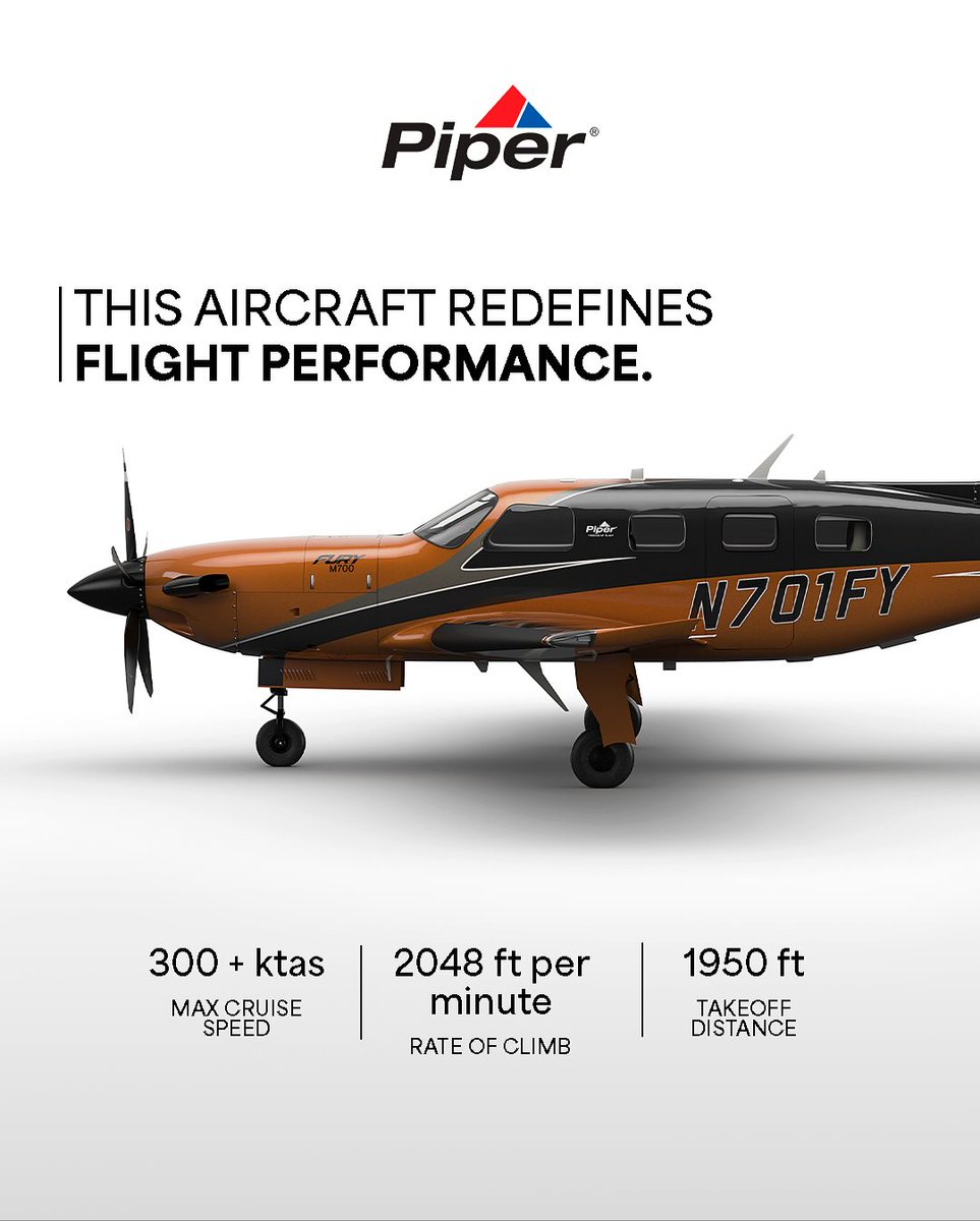 Aerofacility_O's tweet image. 航空の新たな基準を打ち立てる。
大胆なデザイン、洗練された性能、そして最先端のアビオニクスを備えたM700フューリーは、精密さを究極の支配力へと変える。
M700フューリーの詳細は、Piper.comでご覧ください。
#パイパー #Piper #M350 #小型機 #航空機 #空の旅 #エアロファシリティ