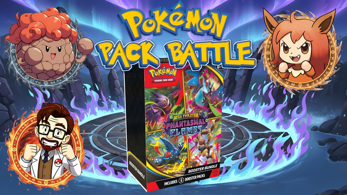 TheoDudeTCG's tweet image. 🚨NEW SET ALERT!🚨
Phantasmal Flames Ep. 1 is a  TRIPLE PACK BATTLE! 🔥

The whole family opens a Booster Bundle for three legendary rivalries! 🤯

It’s all going down for Mega Evolution Monday!
➡️ WATCH NOW: youtu.be/fgbuSbgmW04

#PhantasmalFlames #MegaEvolution #PackBattle