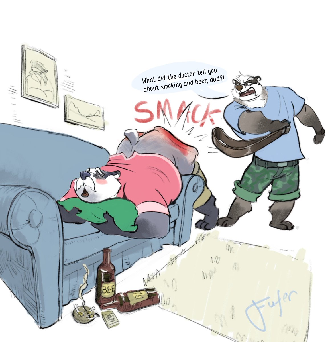 Never too old for a good spanking, right dad?
#spanking #furry #nsfw #furrynsfw