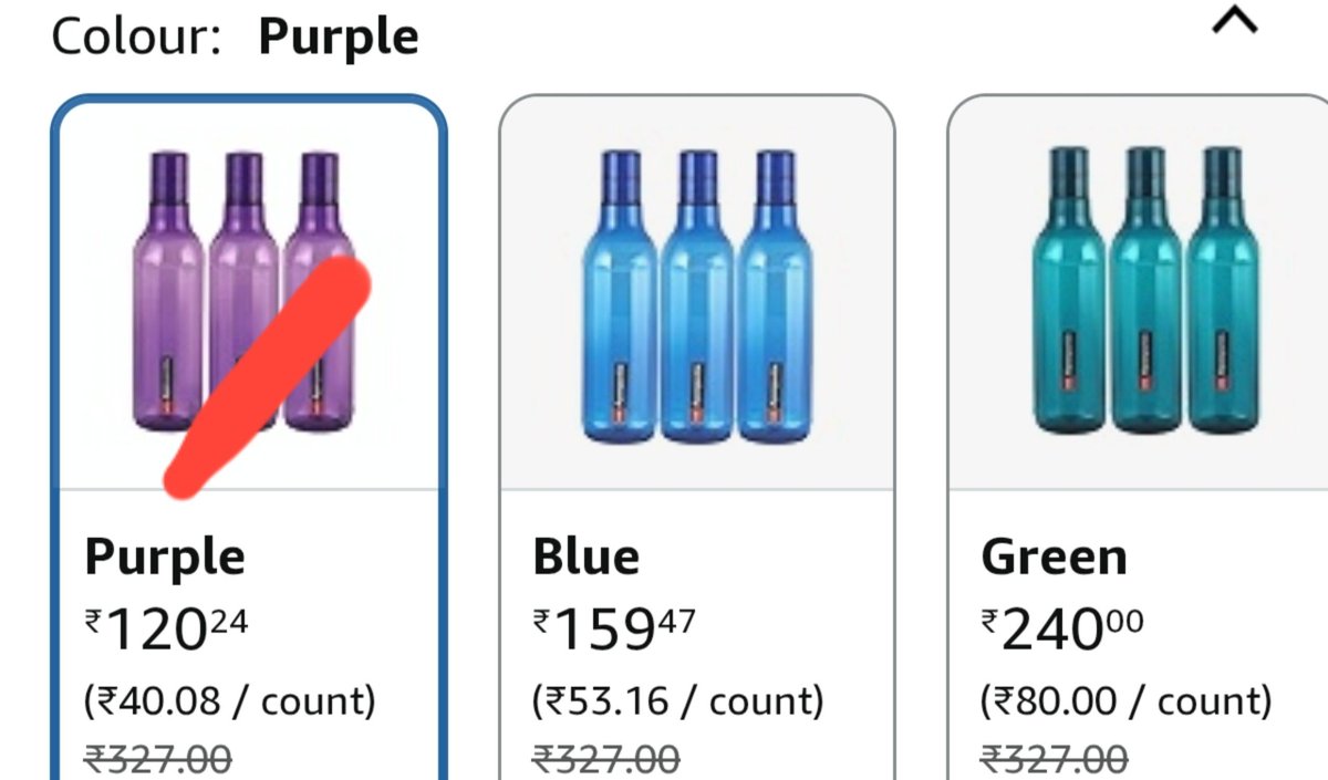 TechyBoostDeals's tweet image. Bottle Set of 3, 1000ml @ ₹120

Buy link : amzn.to/4r5e4sH

⚠️Price Dropped from ₹250

#Amazon #Generic #WaterBottle