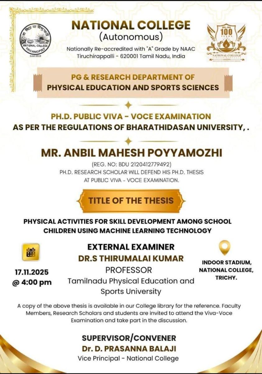 SimmaMaths's tweet image. உடற்கல்வி துறையில் முனைவர் பட்ட ஆய்விற்கான வாய்மொழித் தேர்வில் பங்கேற்கும் மாண்புமிகு பள்ளிக்கல்வித்துறை அமைச்சர் அவர்கள்..