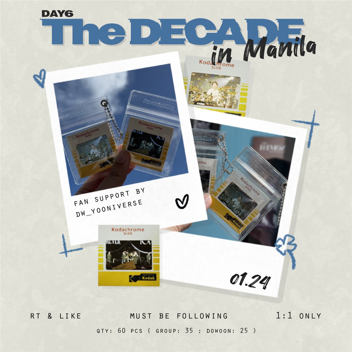 ⋆˙⟡₊  the decade in manila
fan support by <a href="/dw_yooniverse/">sara (dowoon's ver.) 🍀</a> ⋆𐙚₊°⊹♡

✦⠂ day6 and dowoon film slide ⠂୨୧

♡ date: january 24, 2026
♡ time &amp; location: will post on d-day
♡ mbf, rt + like
♡ strictly 1:1 ; limited quantity

more details in the replies!
see you!

#DAY6