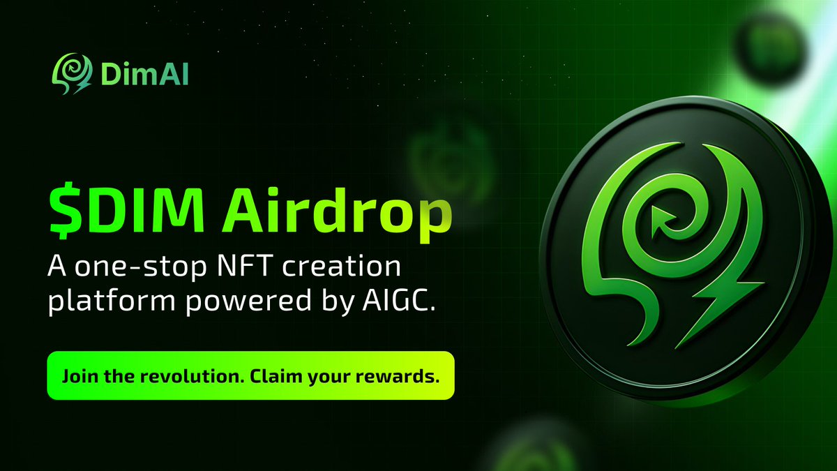DimAIGlobal's tweet image. 🎁 $DIM Airdrop Claim Your Share!

💠 Real estate meets blockchain.
🚀 A one-stop NFT creation platform powered by AIGC.

👉forms.gle/8dTqkNNxGAbbxn…

#NP #MEV #CRYPTO #DEFI #DIM