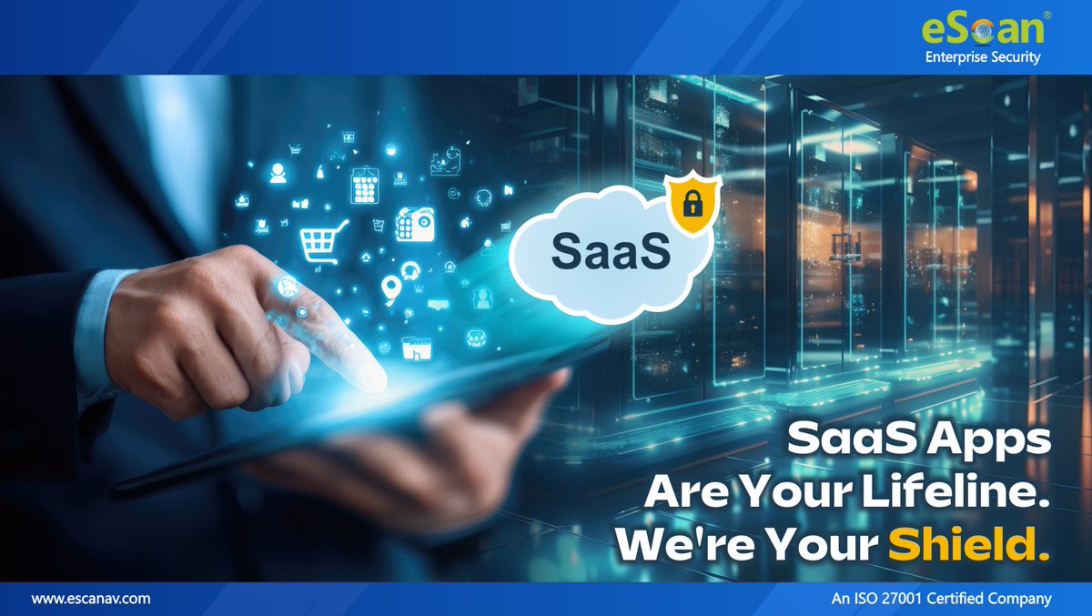 escan_tweet's tweet image. Your SaaS apps keep your business alive. eScan keeps them safe — every second, every click, every cloud.
🛡️ Empower Productivity. Enhance Security. Trust eScan.

bit.ly/3vgw3Rn
#eScan #CyberSecurity #CloudSecurity  #DataSecurity #AI #XDR  #EndpointProtection