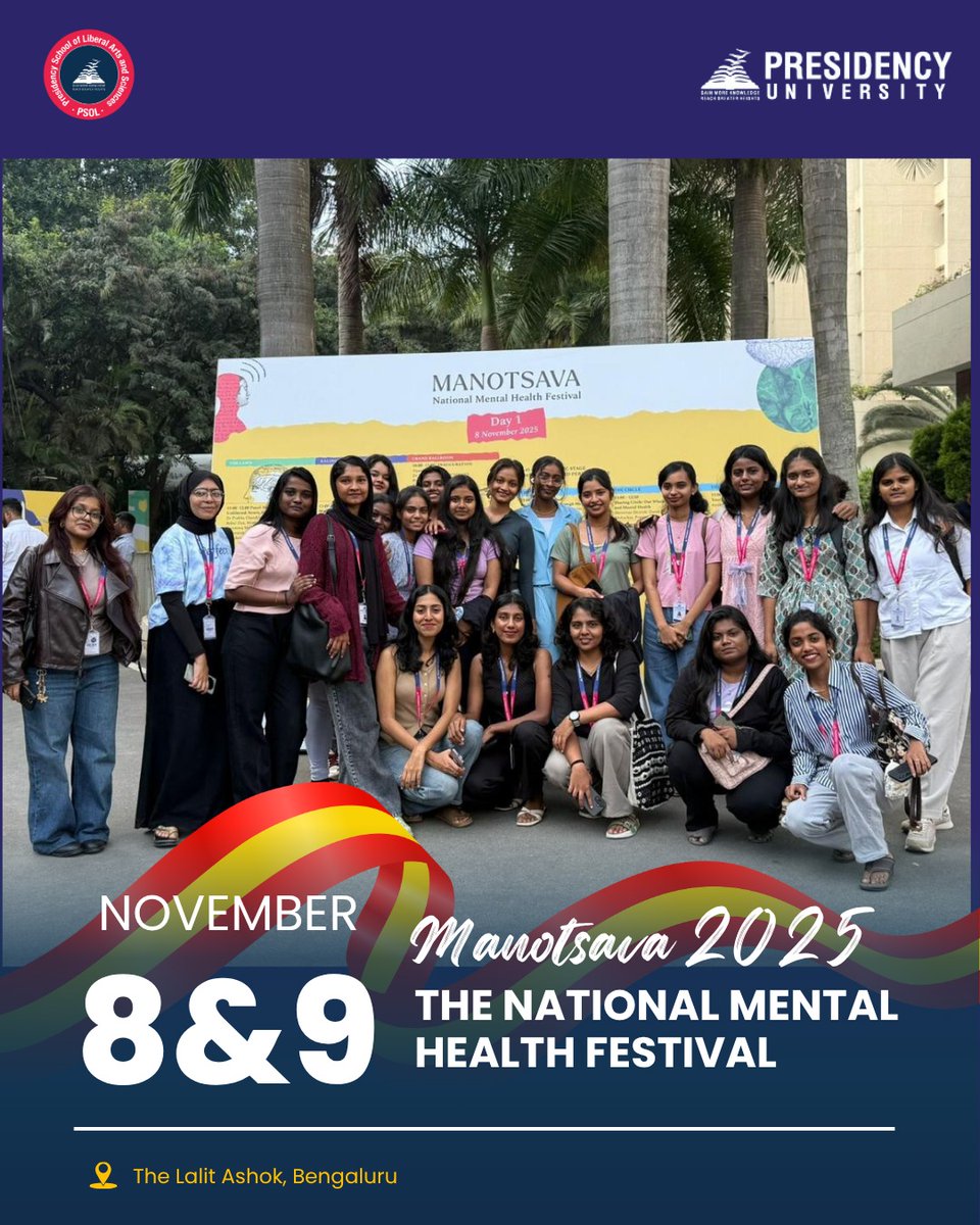 Manotsava 2025 Highlights 
Students of BA English &amp; Psychology and M.Sc. Psychology from PSLAS explored impactful talks, exhibits, and expert interactions at Manotsava 2025, gaining deeper insights into mental health and well-being.
#Manotsava2025