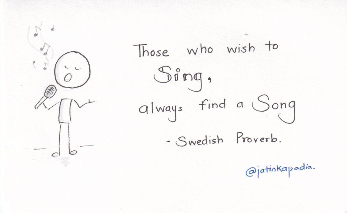 jatinkapadia's tweet image. Those who wish to Sing, always find a Song - Swedish Proverb

#visualthinking
#sketchnotes
#infosketch