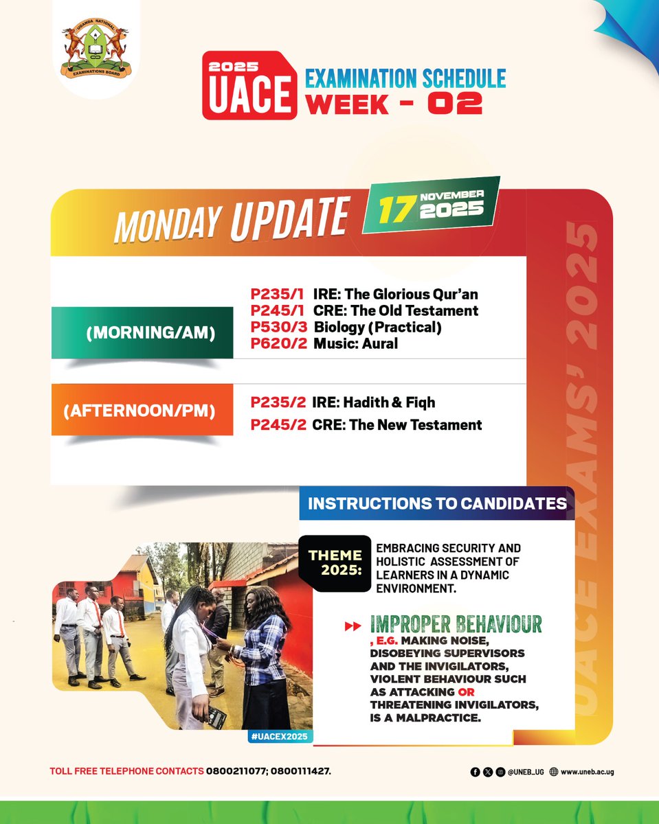 Uganda National Examinations Board tweet media