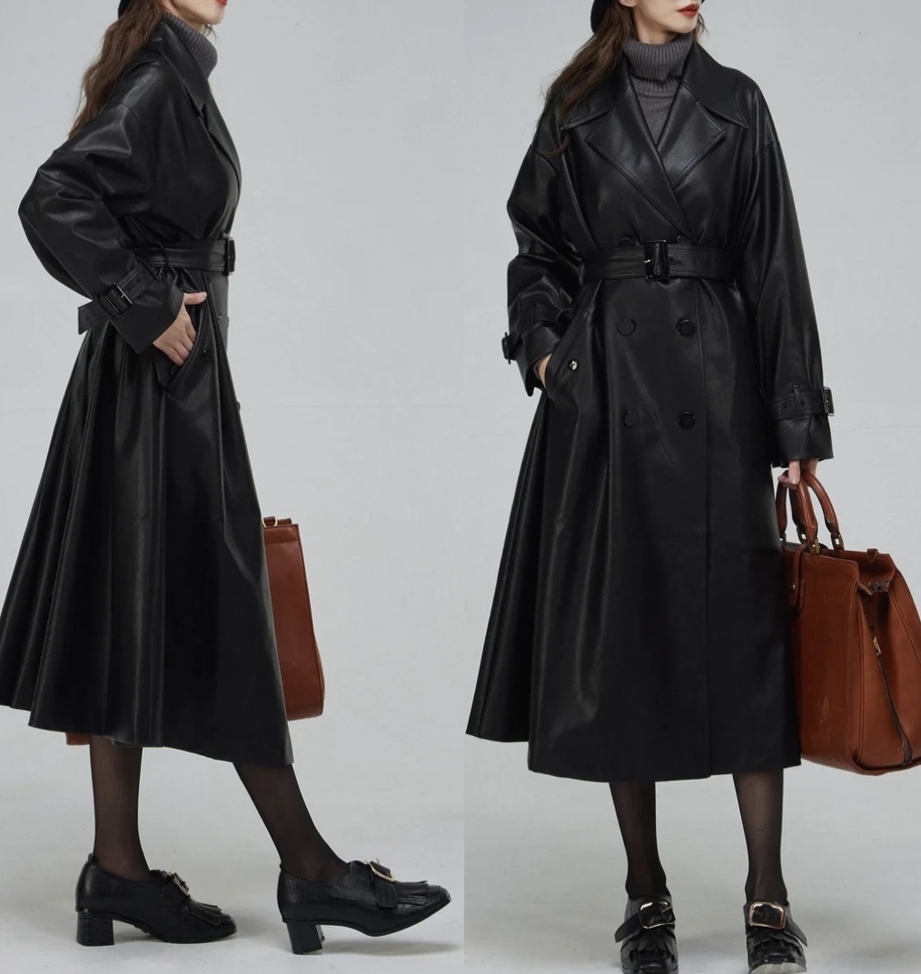 Tnewties 黒幕の登場 黒幕の登場》 ▪️詳細 ・ダブルブレストレザートレンチコート ・不