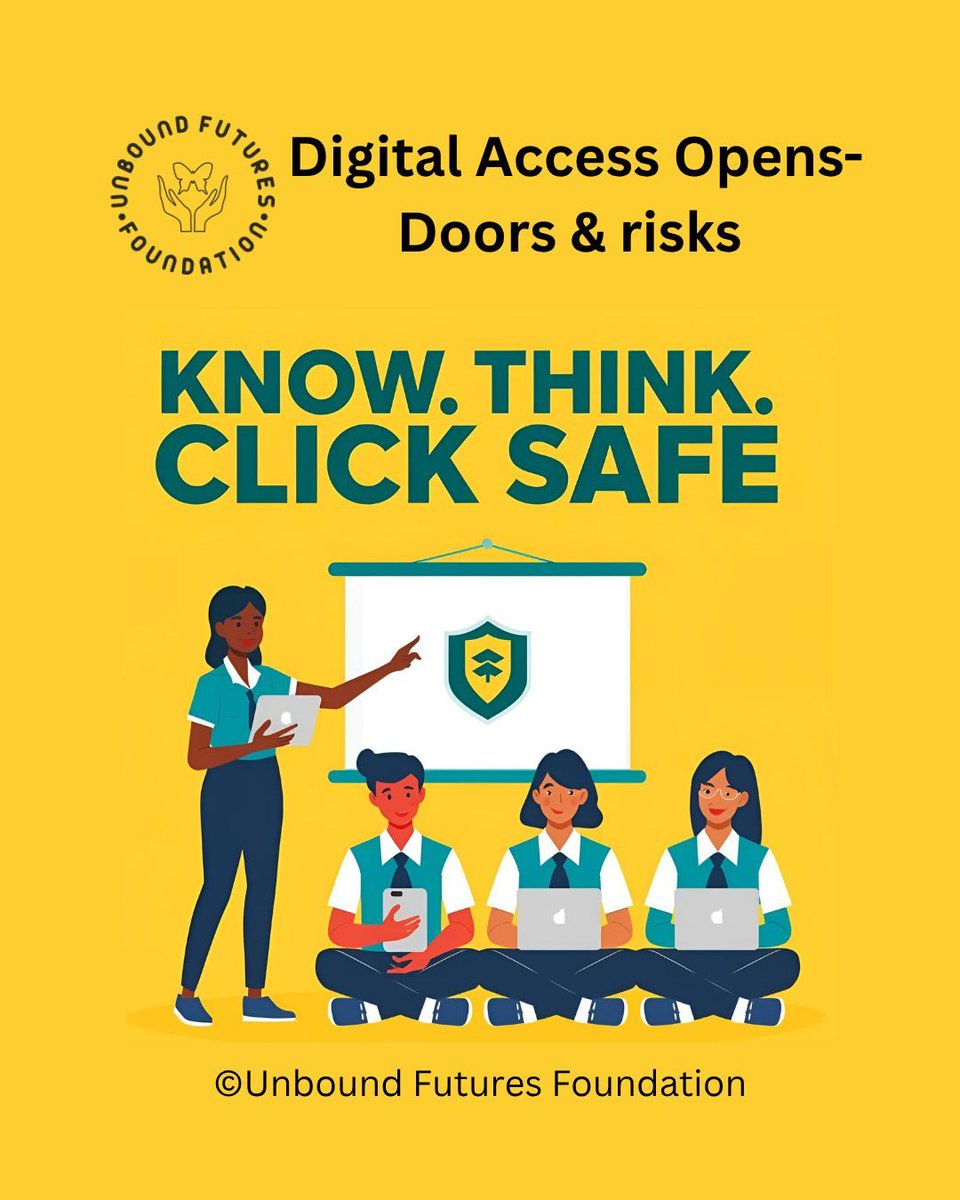 UnboundFutures's tweet image. Digital access is power. Digital awareness is protection.  There is a need for a strong, government-backed program on digital safety - so every family knows how to protect themselves online.
#RuralAwareness #TechnologyForGood #CommunityEmpowerment #EducationForAll #UnboundFutures