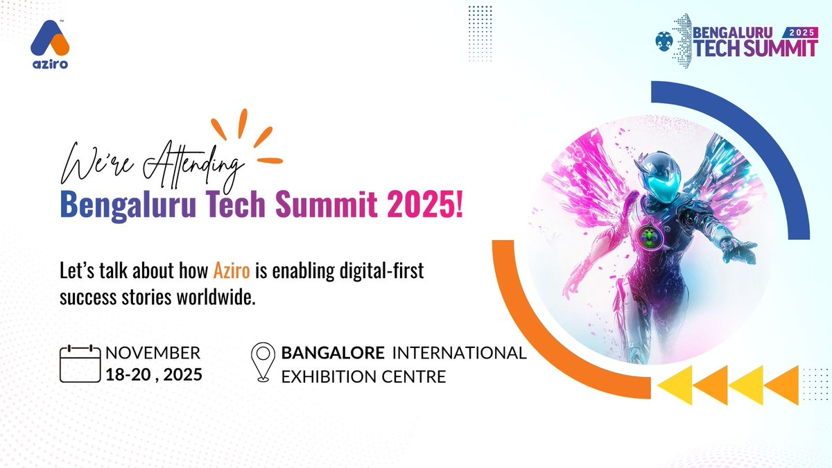 AziroTech's tweet image. Aziro is set to be part of Bengaluru Tech Summit 2025 — the epicenter of innovation, technology, and future-ready solutions.

📍 Location: Bangalore International Exhibition Centre
📅 Date: 18–20 November, 2025

Let’s connect

#BengaluruTechSummit2025 #Aziro #AI #Cloud #AziroTech