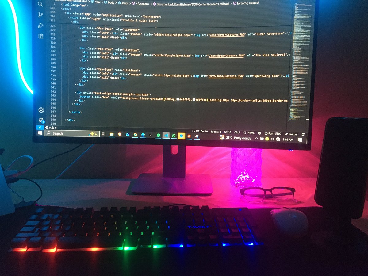 kiyosetcode's tweet image. It’s 5am and I’ve been coding all night. Still locked in, currently building the user dashboard. The grind doesn’t stop. 🚀💻
If you need a clean, modern website for your brand, hit me up — let’s build. 🔧✨
#WebDeveloper #UXUIDesigner