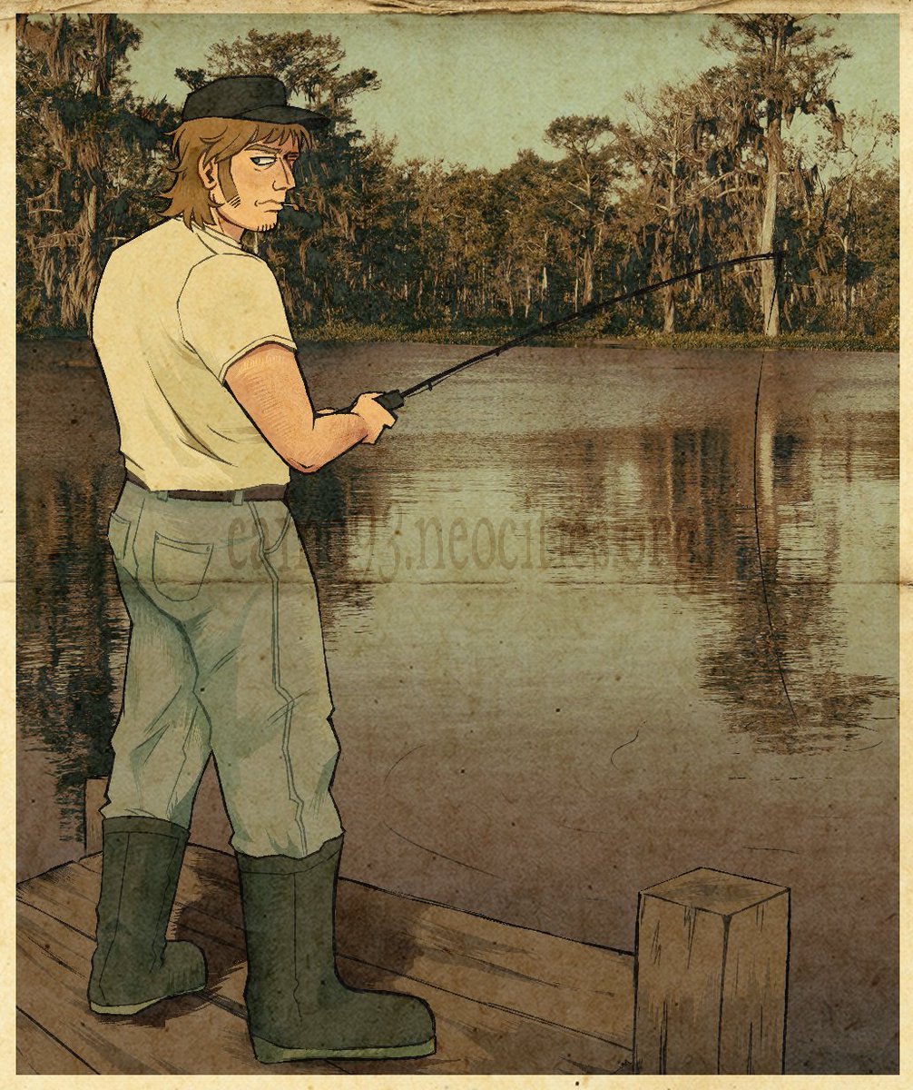 one from louis' personal collection.  on the back there is faded writing that says 'boyd, on the dock at plaquemine, 1971'

#ocart #oc #ocartist