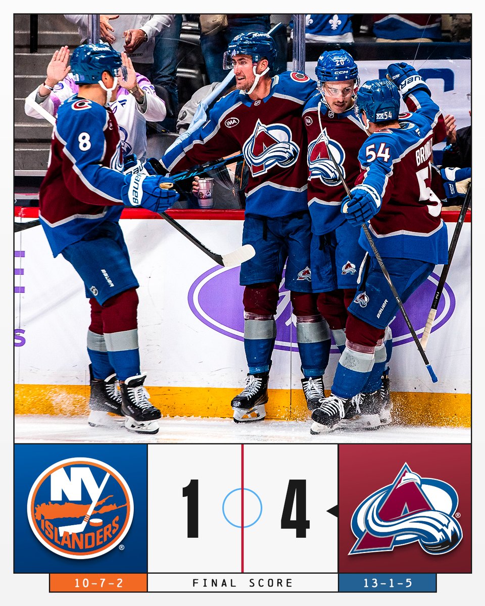 That's a six-game win streak for the <a href="/Avalanche/">Colorado Avalanche</a>! 🏔️