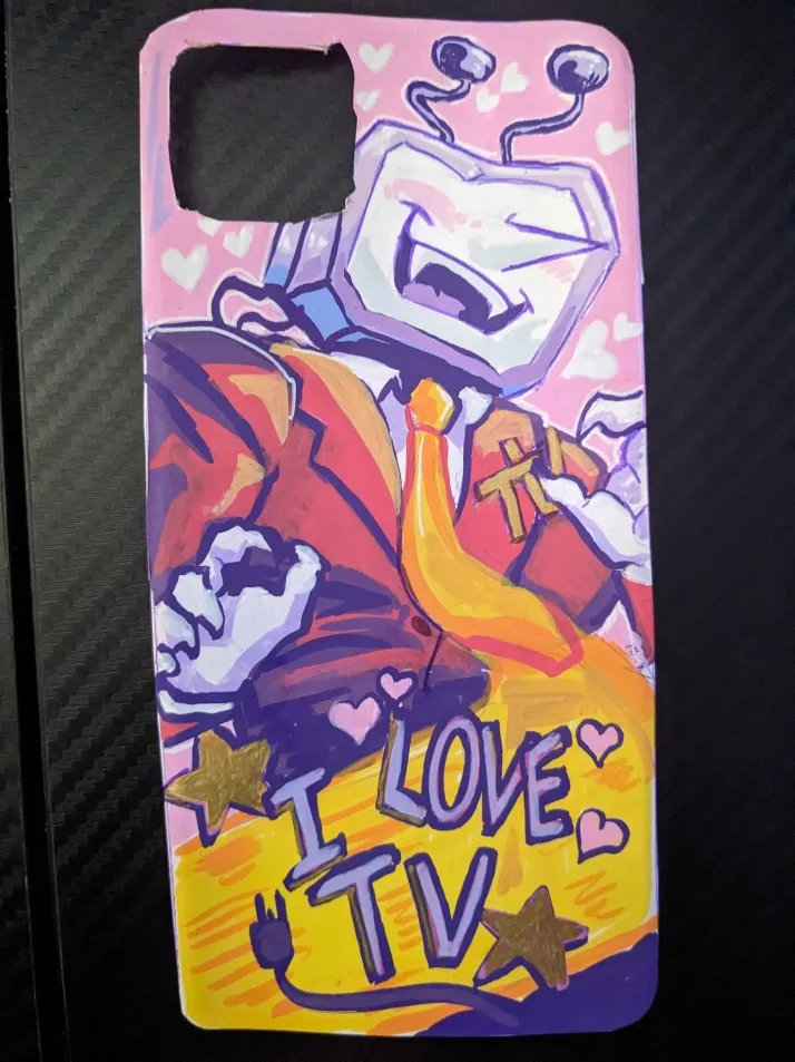 lukdukey's tweet photo. i made my own phonecase cover bc redbubble doesnt make pixel cases u-U #deltarune #tenna https://t.co/9mKAUUcfJI