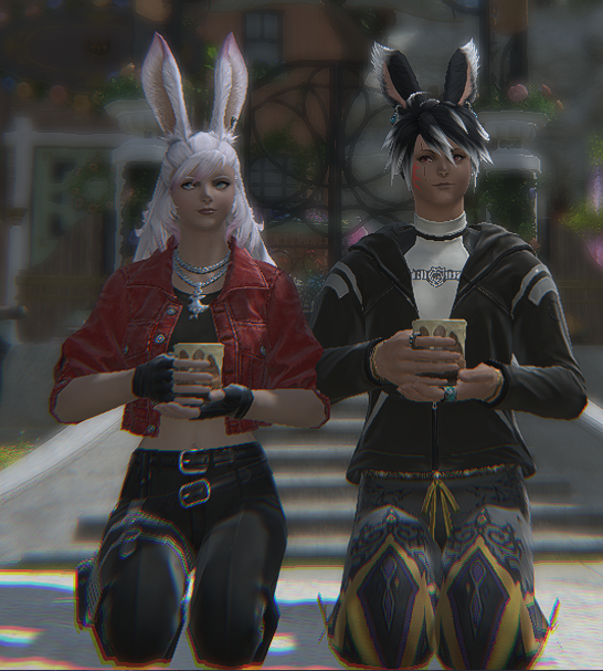 APSXIV's tweet photo. Sabine and Vincent, recharging with coffee before the next bad decision. https://t.co/HuhcWXjPcr