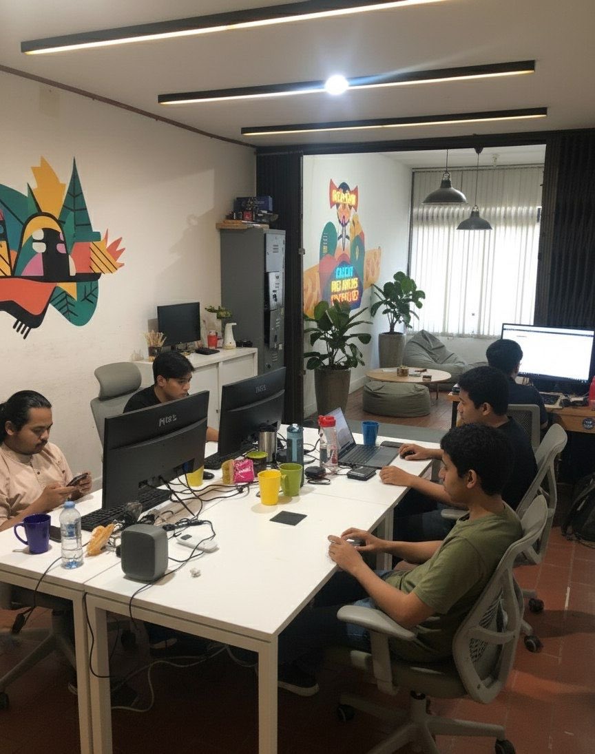 jam kerja masuk  9 pagi, kehidup kantor dimulai jam 1 siang