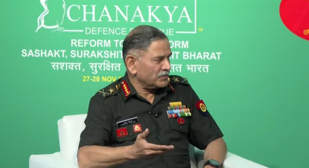 sidhant's tweet photo. Indian Army Chief speaking in Delhi https://t.co/I2QM2NMWhq
