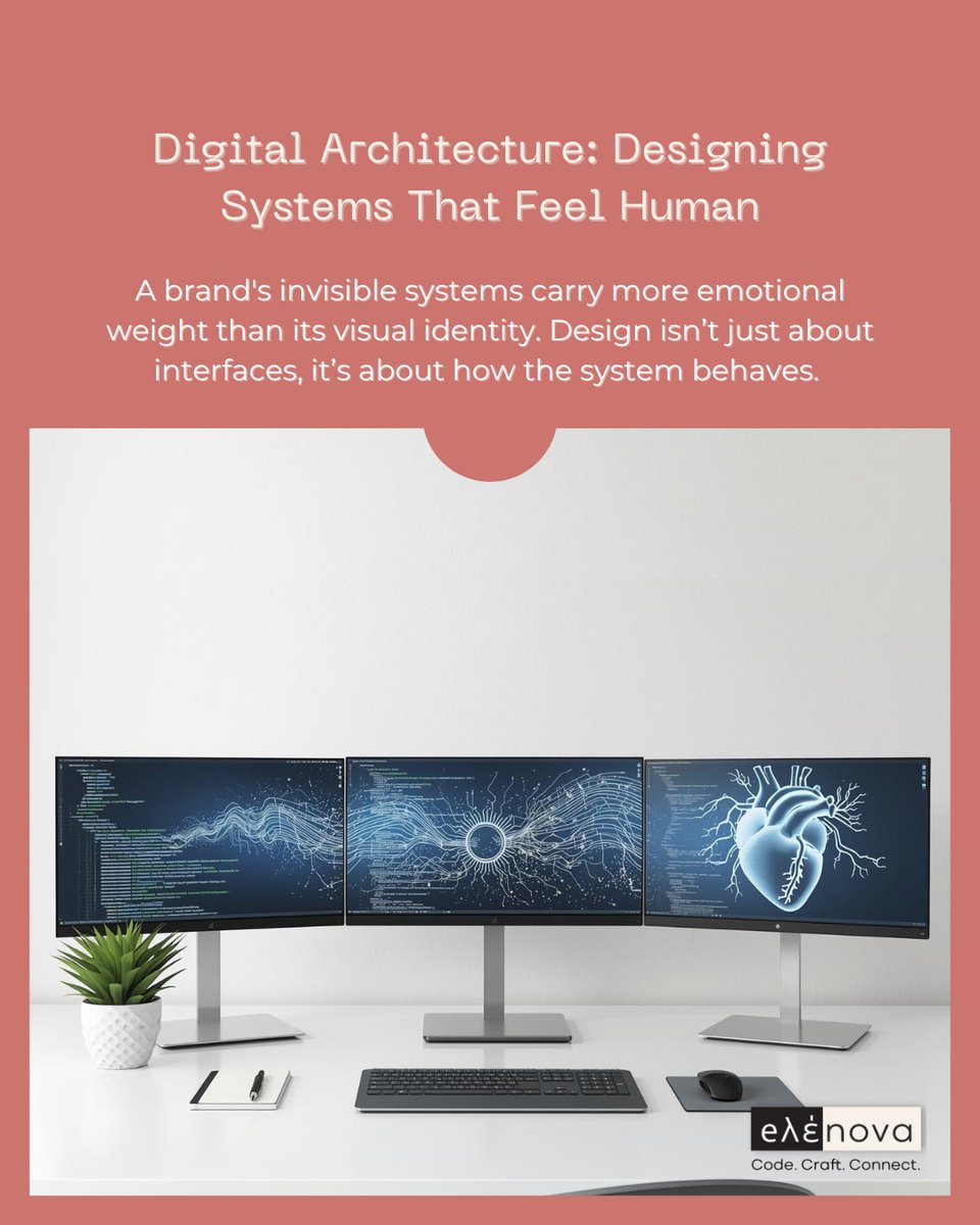 elenova_solns's tweet image. Digital systems don’t need to feel cold.
When architecture listens, responds, and adapts with care - technology becomes human.

Read the full breakdown here - shorturl.at/cD4y9

#DigitalArchitecture #EmotionalDesign #BrandTrust #eλέnova #eλέnovaPerspective #elenovasolutions