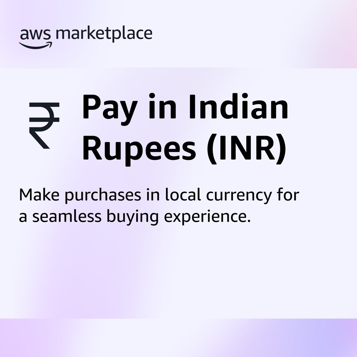 AWSCloudIndia's tweet image. Big news for #AWS customers in India! 

You can now buy from India-based sellers in #AWSMarketplace with: 
• INR billing and payments 
• Consistent invoicing from AWS India 
• New solutions available from local sellers 

Discover &amp;amp; deploy faster with simplified compliance!…
