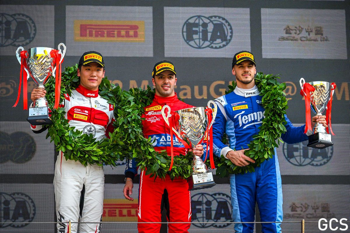 OfficialCONSPIT's tweet image. At the 72nd Macau Grand Prix – FIA GT World Cup last weekend, CONSPIT two brand ambassadors, @yifei_ye and @laurin_heinrich, took to the stage together.

#CONSPIT #ProDriversChoice #FIAGTWorldCup #Macau #MacauGP #gt3 #racing #YifeiYe #LaurinHeinrich