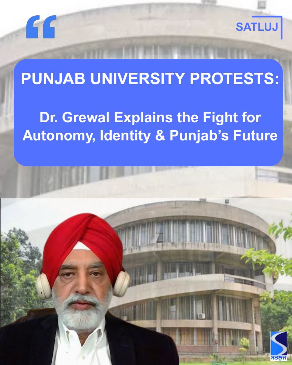 SatlujTV's tweet photo. Punjab University Protests: Dr. Grewal Explains the Fight for Autonomy, Identity & Punjab’s Future.
#satlujtv #satluj #humanrights #sikhrights #sikhnews #puprotest #genocide #1984genocide #sikhgenocide #uknews #narratives #worldnews #punjabuniversity #protest #pu #punjabrights https://t.co/rzfYUjgpQB