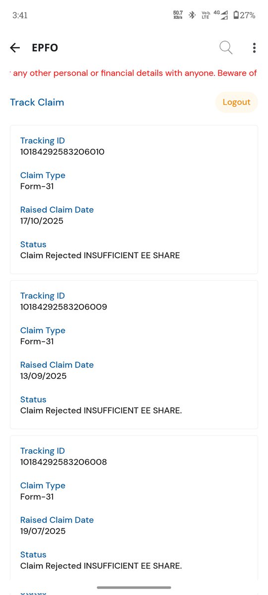 aslirahul011's tweet image. @officialepfo why every time the claim has been rejected mentioned status EE share not available but in my account employer share over there I want to withdraw employer share, why you fucking bitch rejected claim. amount is mine, not your organisation money.
#EPFO #epforeforms
