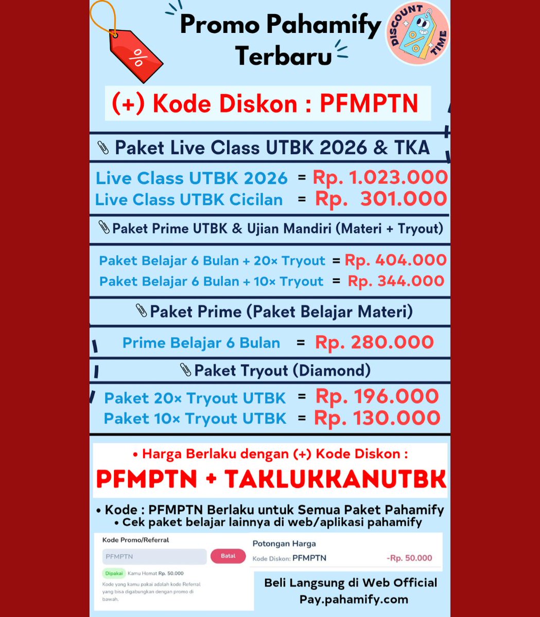 pfmptn's tweet image. SEMAAKIIN HEMAAT PAKAI 2 KODE DISC MIPY ❣️💖😻