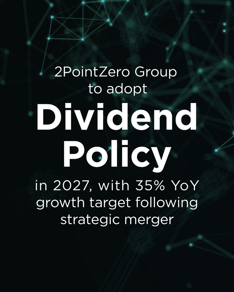 Ahead of the completion of Multiply Group’s strategic acquisition of 2PointZero and Ghitha Holding, which remains subject to regulatory approvals, the executive team of the newly created 2PointZero Group today announced its intention to propose the adoption of a dividend policy