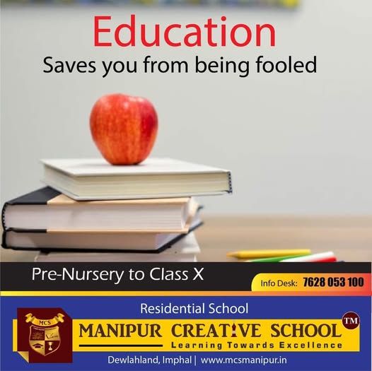 MCSImphal's tweet image. Education protects you in a world full of deception. Empower your child with knowledge. 📚✨
#MCSManipur #ManipurCreativeSchool