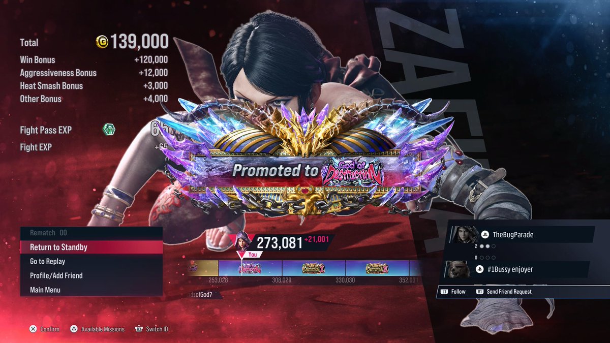 I hit God of Destruction finally and I’m very excited to be able to take a break from ranked now.