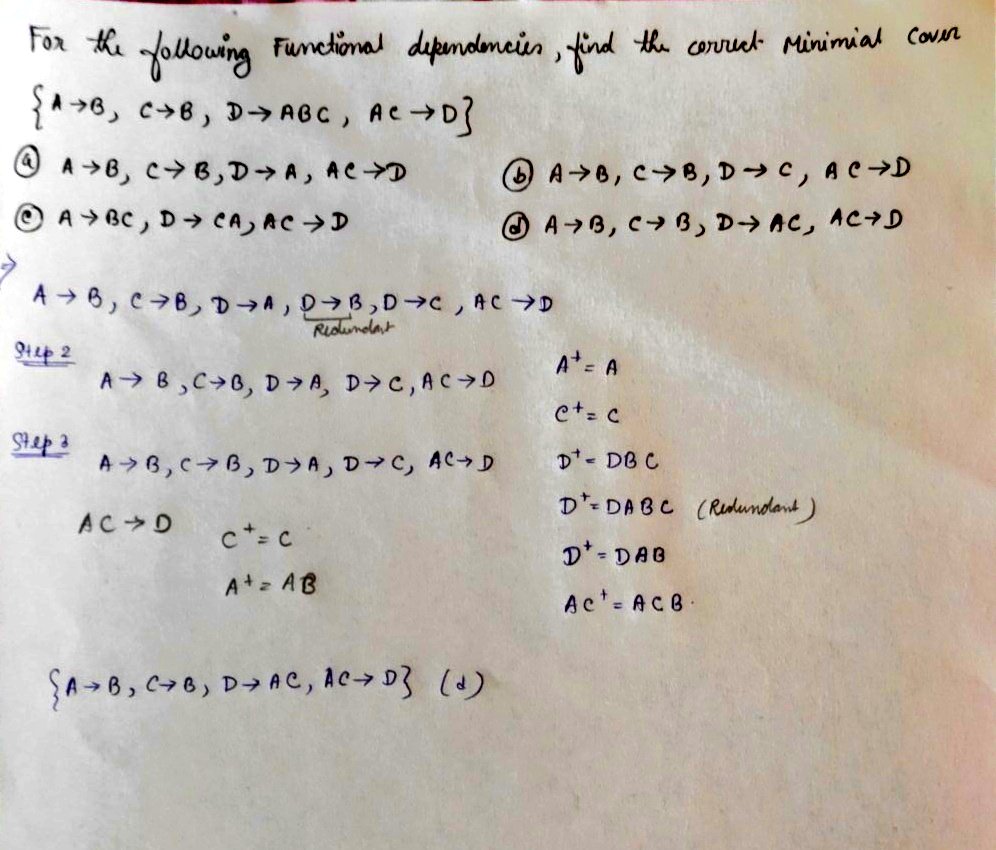mili_booo's tweet image. DBMS:
- Lossless and Lossy decomposition
- Minimal Cover