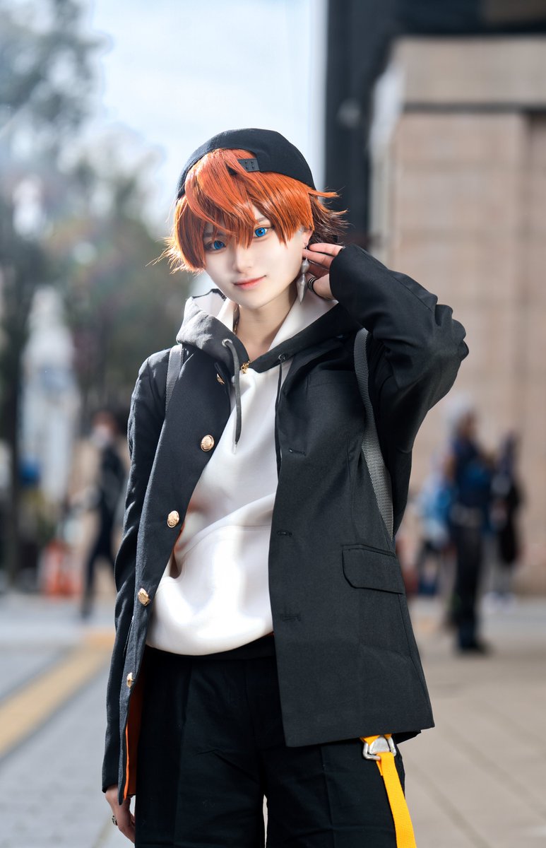 1066_knb's tweet image. [Cosplay/コスプレ]

🌈🕒/📿🍔
（※歌ってみた衣装）

 #ふくしま街コス 
 #銀八ふぉと館