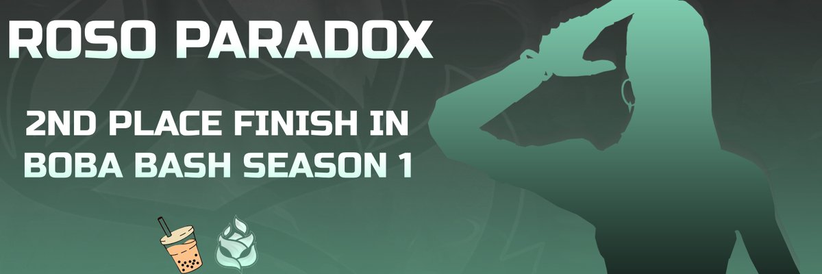 Cinderella run was almost complete.... 🌹 

ROSO Paradox finishes Boba Bash with a 2nd place finish, going down in a close affair to <a href="/betrayed3mber/">Betrayed 3mber</a> 1-3. The fact we barely made our way into Playoffs, coming in as the last seed after roster changes and many ups and downs, and