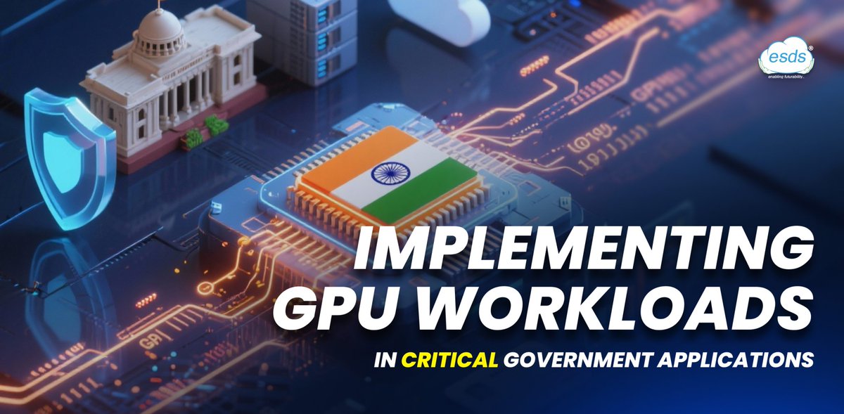 ESDSDataCenter's tweet image. Governments are moving toward faster, smarter, and more secure digital governance.

GPU powered workloads are now essential for defence, public safety, disaster response &amp;amp; AI driven decision making.

Here’s how GPUs are transforming critical government operations :…