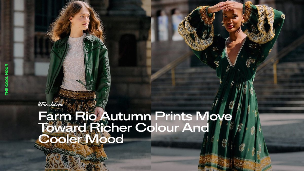 TheCoolHour's tweet image. Farm Rio steps into Autumn 2025 with saturated prints, layered knits and a mood that feels both seasonal and playful. Brazilian spirit meets fall ready style. 

🔗 thecoolhour.com/farm-rio-autum…

#FarmRio #FallStyle