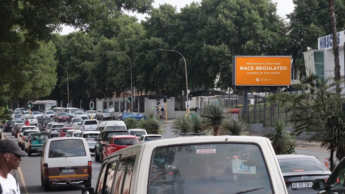 🇿🇦 Good morning everyone. Welcome to the most RACE REGULATED country in the world !!