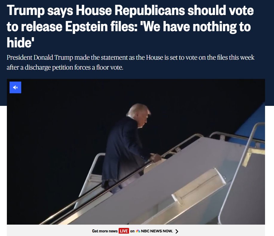 🚨Breaking News

Trump  urging the house to release all related #EpsteinFiles  related material