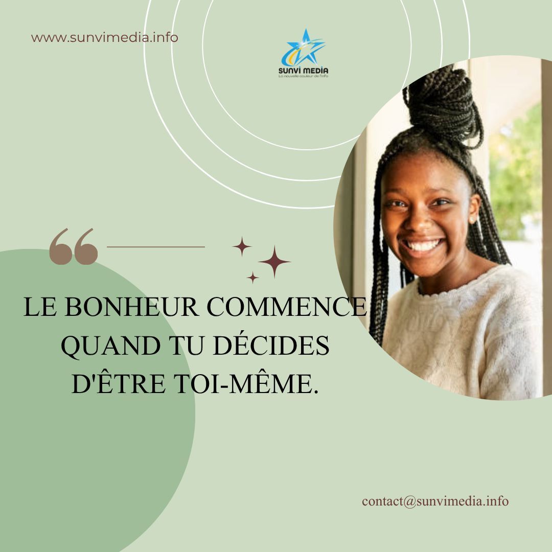 MediaSunvi's tweet image. &quot;Le bonheur commence quand tu décides d&apos;être toi-même.&quot;
#sunvimedia #thoughts #pensee