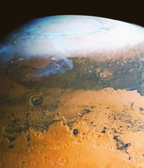 GetSmartNetwork's tweet image. #Mars&apos; North Pole. Yes that&apos;s water ice.