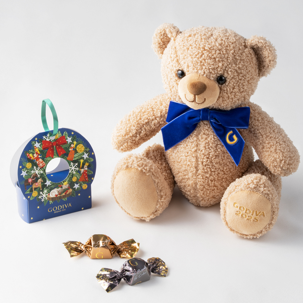 Baccarat ノエル テディベア 　クリア　bear present 熊 プチギフトにぴったりな ホリデーコレクション🎁✨ ゴディバ ブッシュ