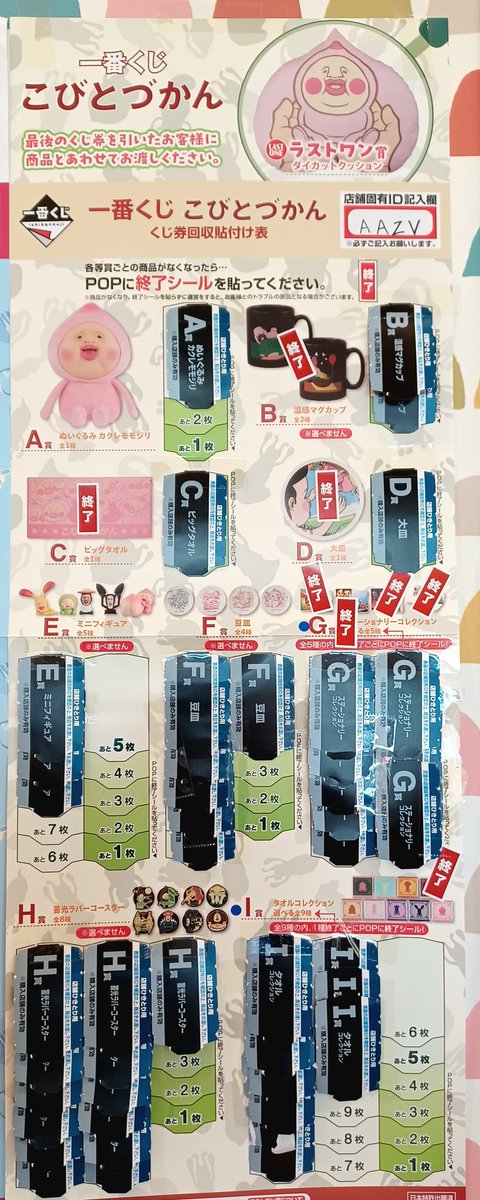 ⋰ くじ在庫情報➰✨ ＼⋱ ˗ˏˋ #こびとづかんˎˊ˗ #一番くじ こびとづか